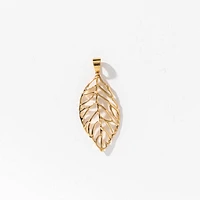 Leaf Pendant in 10K Yellow Gold