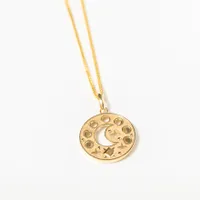 Moon Phase Talisman Pendant in 10K Yellow Gold