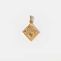 Rose Talisman Pendant in 10K Yellow Gold