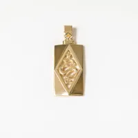 Serpent Talisman Pendant in 10K Yellow Gold