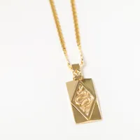 Serpent Talisman Pendant in 10K Yellow Gold