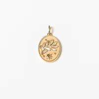 Olive Branch Talisman Pendant in 10K Yellow Gold