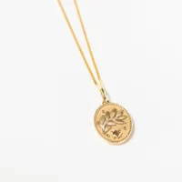 Olive Branch Talisman Pendant in 10K Yellow Gold