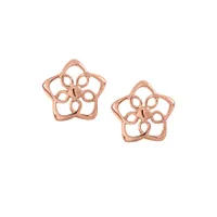 Flower Stud Earrings in 10K Rose Gold