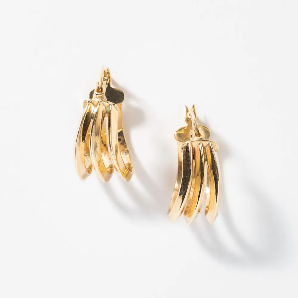 Triple Hoop Earrings in 10K Yellow Gold