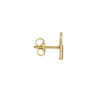 Lock and Key 10K Yellow Gold Stud Earrings