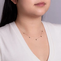 Circle Charm Chain Necklace in 10K Yellow Gold