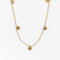 Circle Charm Chain Necklace in 10K Yellow Gold