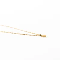 Diamond Shape Charm Pendant Necklace in 10K Yellow Gold