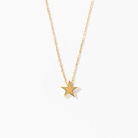 Petite Star Charm Pendant Necklace in 10K Yellow Gold