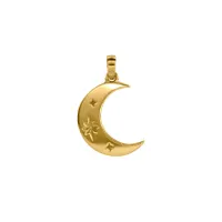 Moon Pendant in 10K Yellow Gold