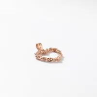 Braided Heart Pendant in 10K Rose Gold