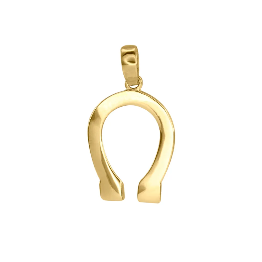 Horseshoe Pendant in 10K Yellow Gold