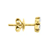 Quad Diamond Stud Earrings In 10K Yellow Gold (0.25 ct tw)