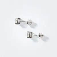 Princess Cut Diamond Stud Earrings in 14K White Gold (1.00 ct tw)