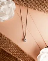 Diamond Pendant Necklace in 14K White Gold ( ct tw