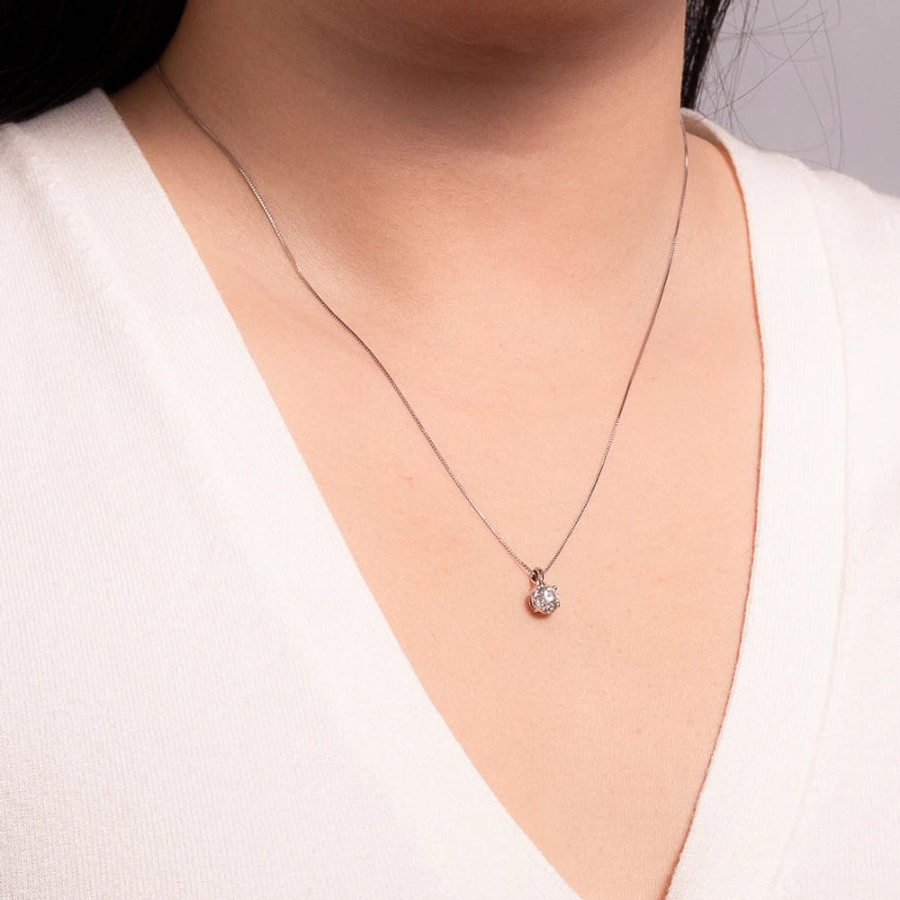 Diamond Pendant Necklace in 14K White Gold (0.50 ct tw)