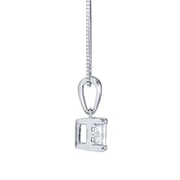 Princess Cut Diamond Pendant Necklace in 14K White Gold (0.50 ct tw)