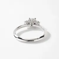 Three Stone Diamond Engagement Ring 14K White Gold (1.35 ct tw)