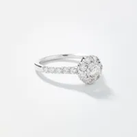 Diamond Engagement Ring 14K White Gold (1.45 ct tw)