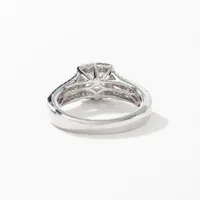 Princess Cut Diamond Engagement Ring 18K White Gold (1.47 ct tw)