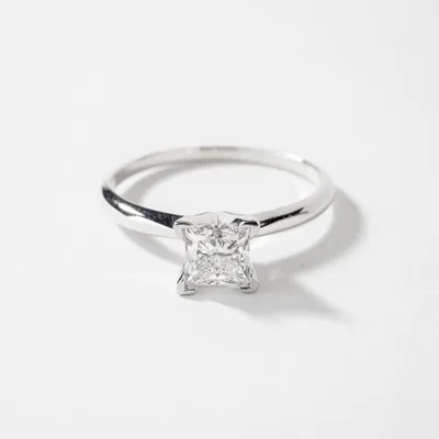 Princess Cut Diamond Engagement Ring 14K White Gold (0.70 ct tw)