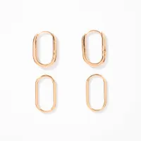 Paperclip Drop Earrings in 10K Yellow Gold