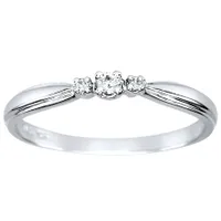 Three-Stone Diamond Promise Ring 10K White Gold (0.04ct tw)