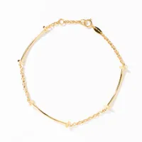 Bar Chain Bracelet in 10K Yellow Gold