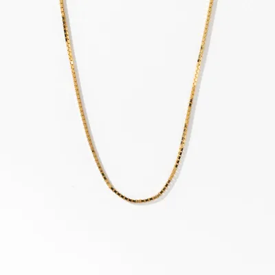 10K Gold 1.00mm Box Chain (18