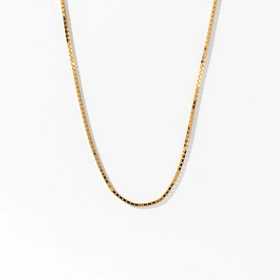 10K Yellow Gold 1.00mm Box Chain (22")