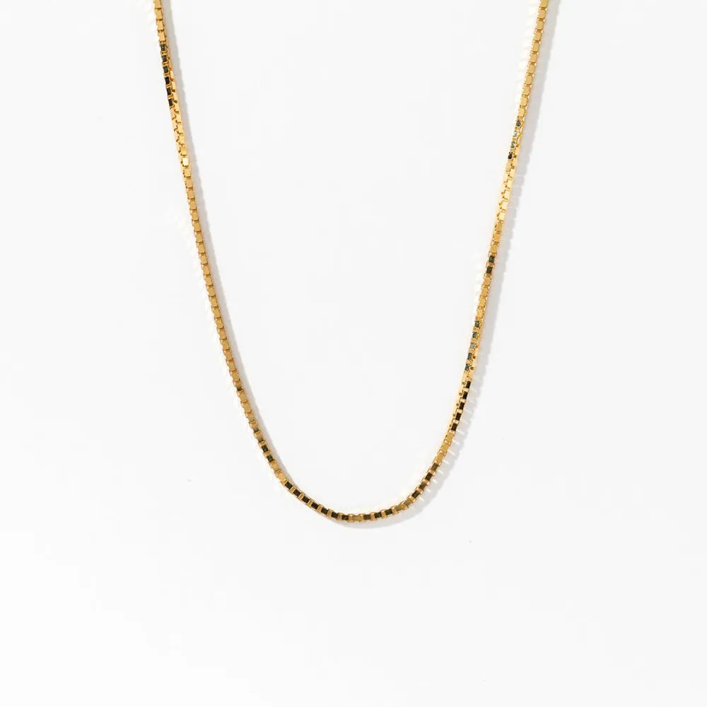 10K Yellow Gold 1.00mm Box Chain (16")