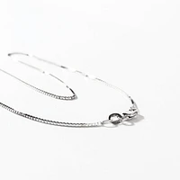 10K White Gold 1.00mm Box Chain (20")