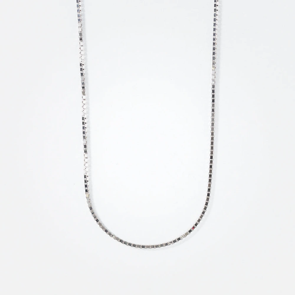 10K White Gold 1.00mm Box Chain (20")