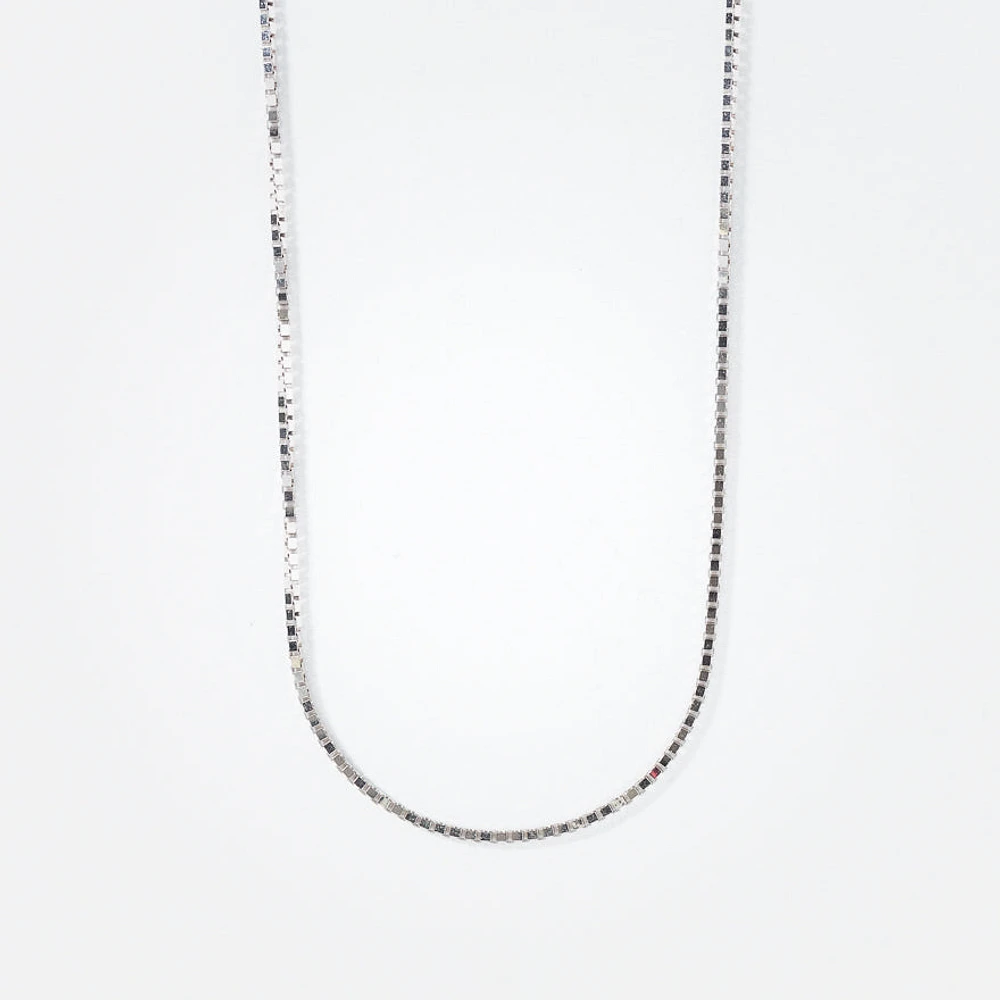 10K White Gold 1.00mm Box Chain (18")