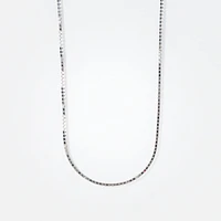 10K White Gold 1.00mm Box Chain (18")