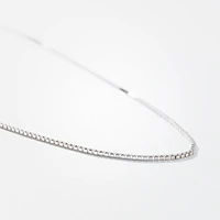 10K White Gold 1.00mm Box Chain (20")