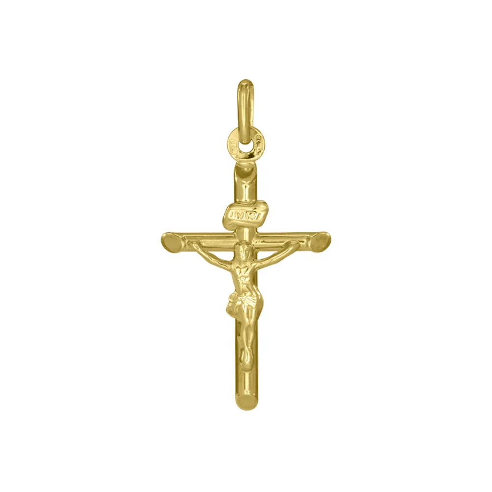 10K Gold Crucifix Cross Pendant