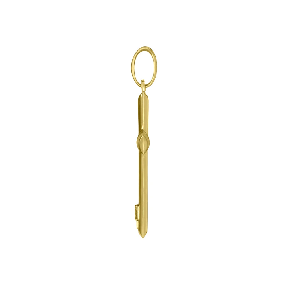 10K Yellow Gold Hollow Cross Charm