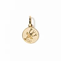 Cancer Charm Pendant in 10K Yellow Gold