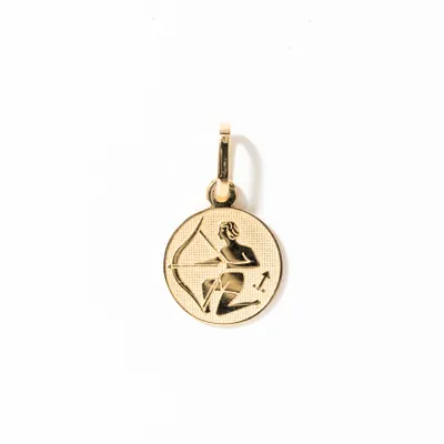 Sagittarius Charm Pendant in 10K Yellow Gold