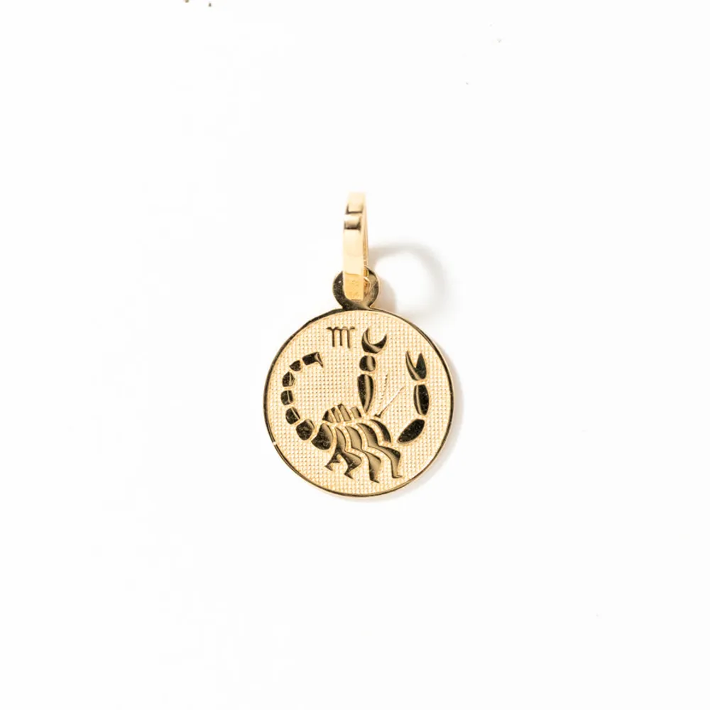 Scorpio Charm Pendant in 10K Yellow Gold