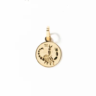 Scorpio Charm Pendant in 10K Yellow Gold