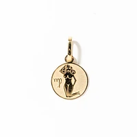 Virgo Charm Pendant in 10K Yellow Gold
