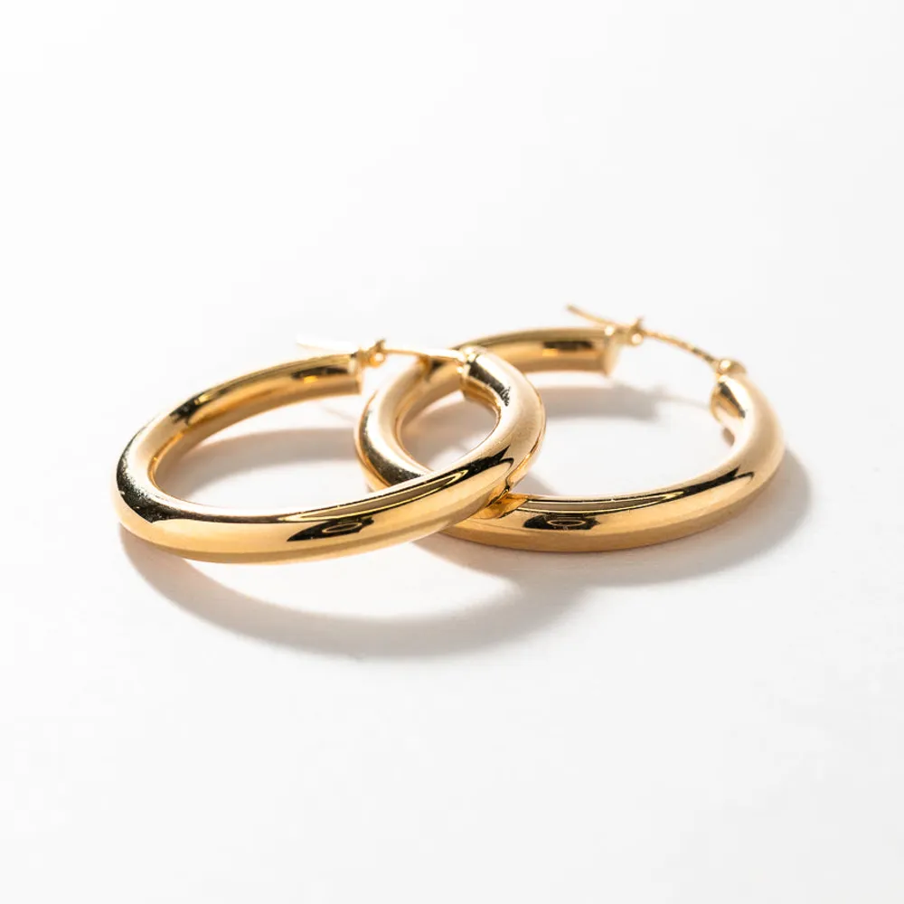 Hoop Earrings in 10K Yellow Gold