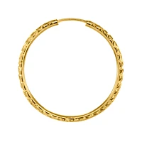 Diamond Cut Hoop Earrings in 10K Yellow Gold
