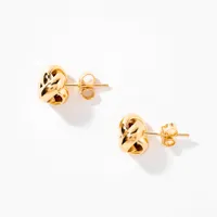 Love Knot Earrings in 14K Yellow Gold