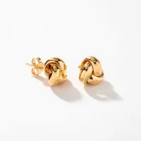 Love Knot Earrings in 14K Yellow Gold