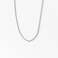 10K Italian White Gold 0.9mm Square Franco Chain (16")