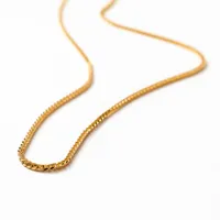 10K Italian Yellow Gold 1.2mm Square Franco Chain (18")